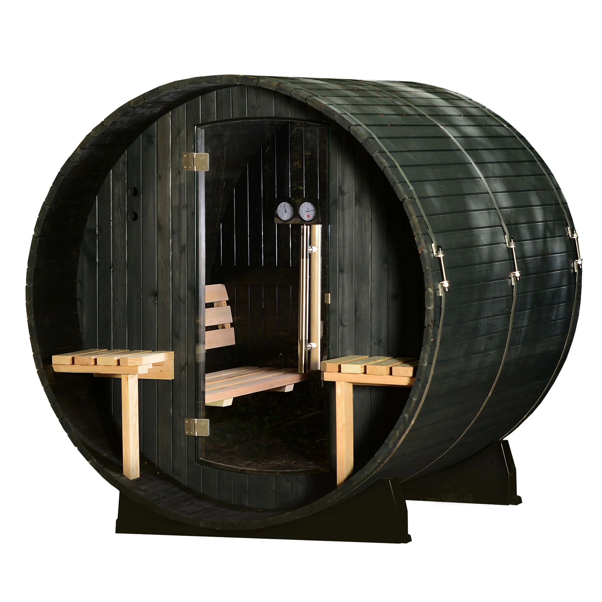 Audra 2-4 Person Canopy Barrel Sauna - Image 3