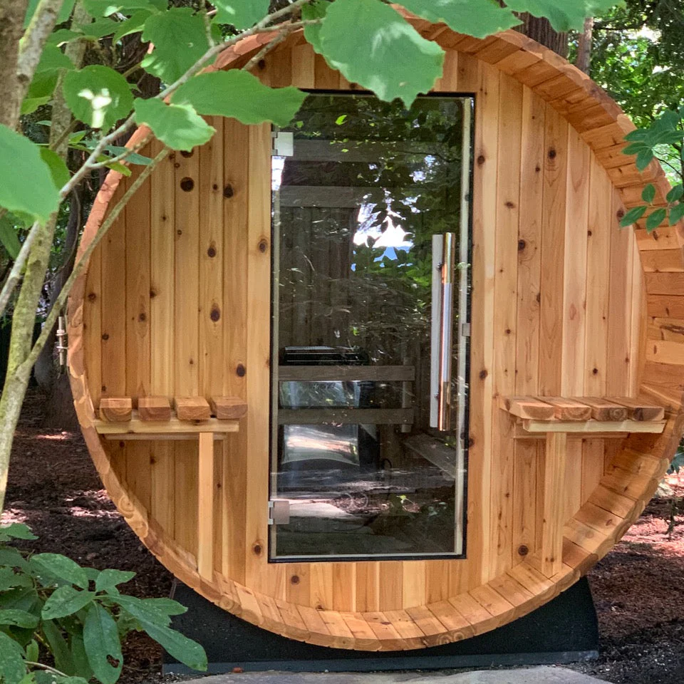 Audra 2-4 Person Canopy Barrel Sauna - Image 5