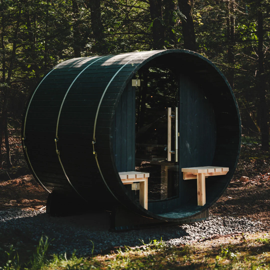Audra 2-4 Person Canopy Barrel Sauna - Image 6