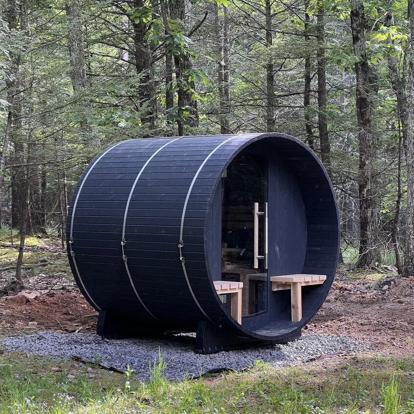 Audra 2-4 Person Canopy Barrel Sauna - Image 8