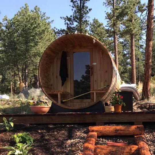 Charleston 4 Person Canopy Barrel Sauna - Image 3