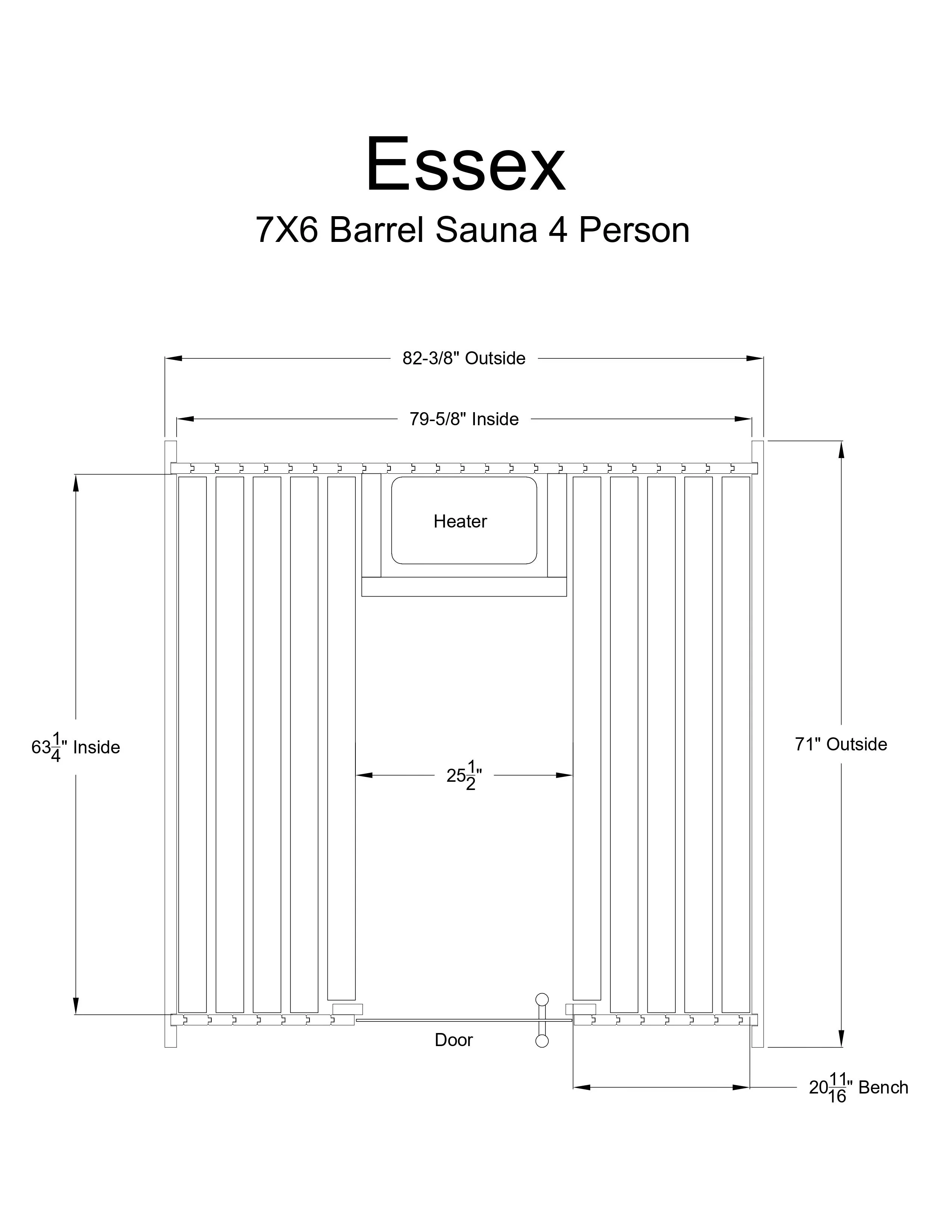 Essex 4 Person Barrel Sauna - Image 8