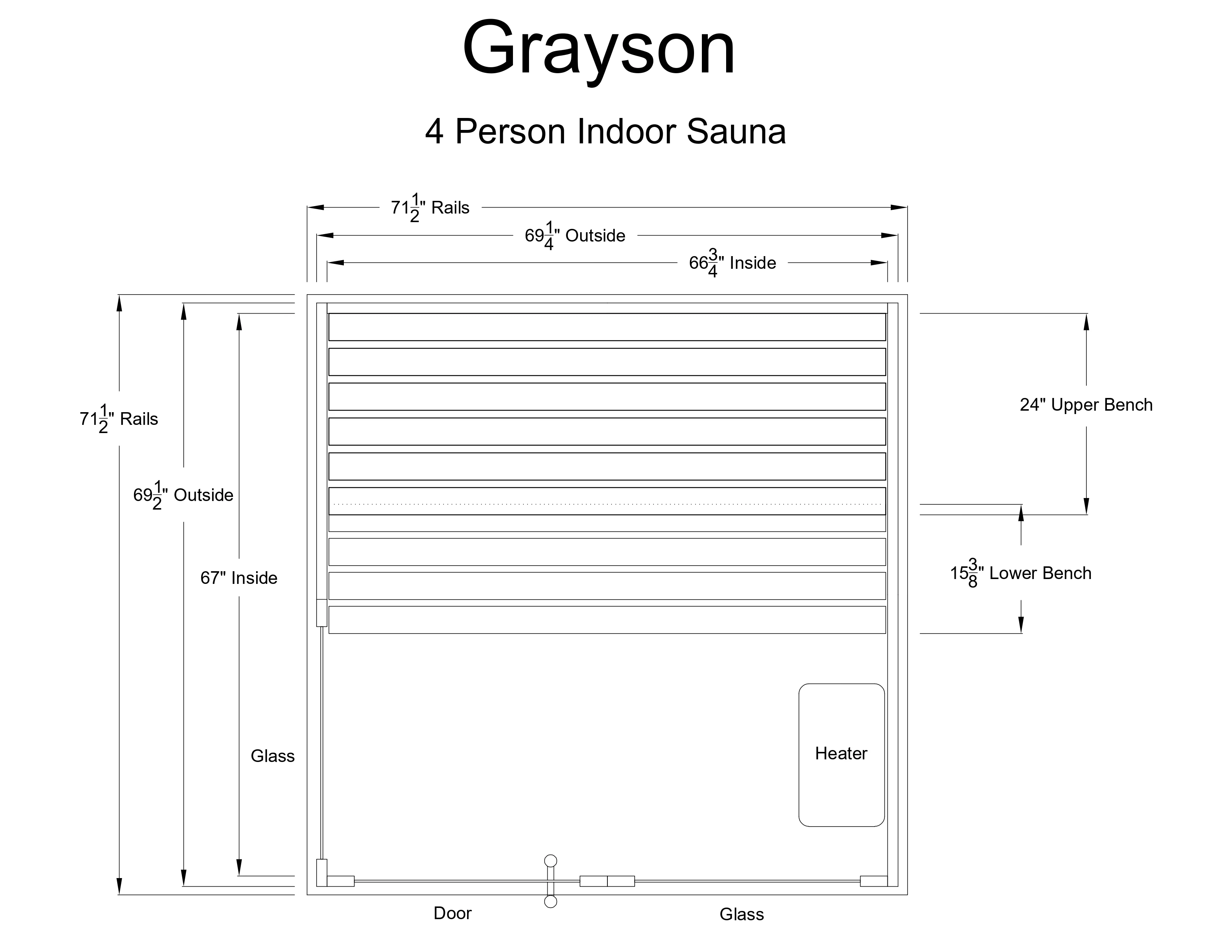Grayson 4 Person Indoor Sauna - Image 14