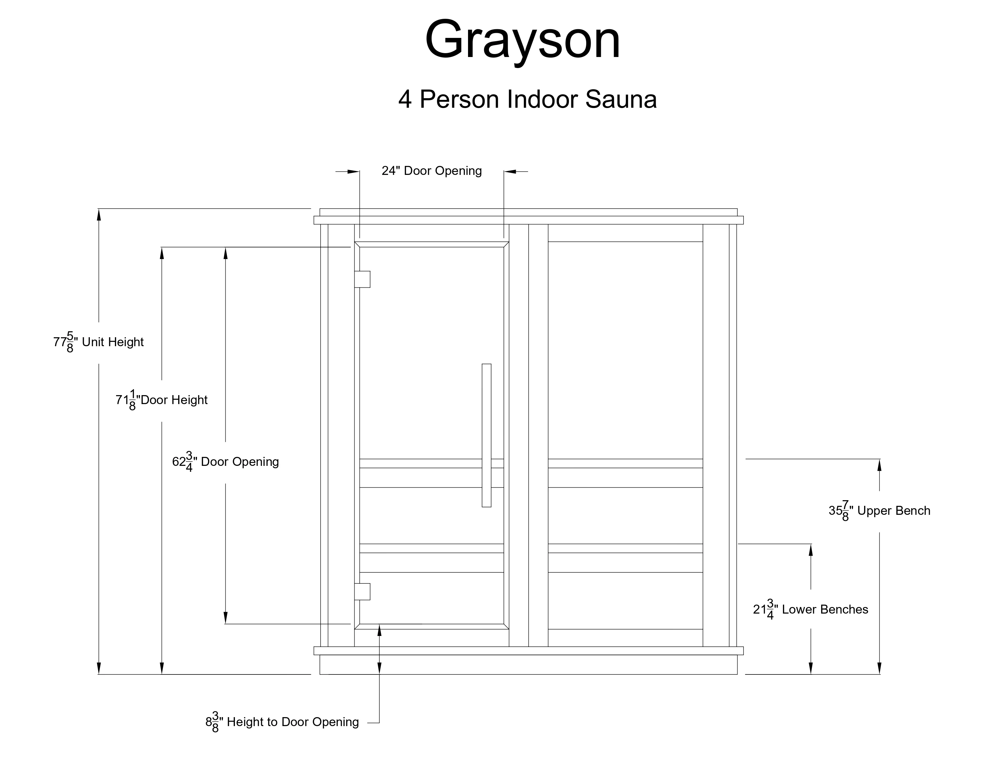 Grayson 4 Person Indoor Sauna - Image 15