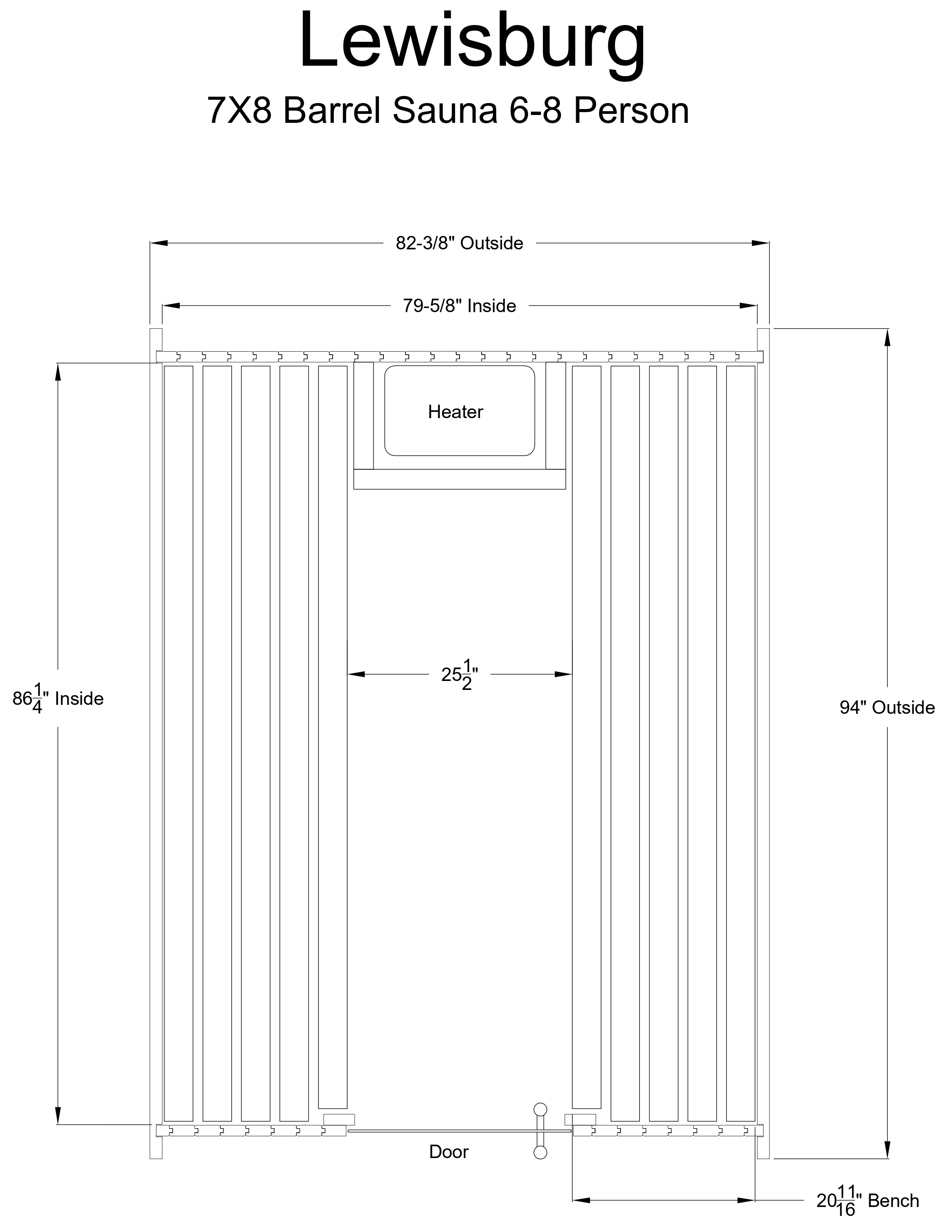 Lewisburg 6-8 Person Barrel Sauna - Image 13