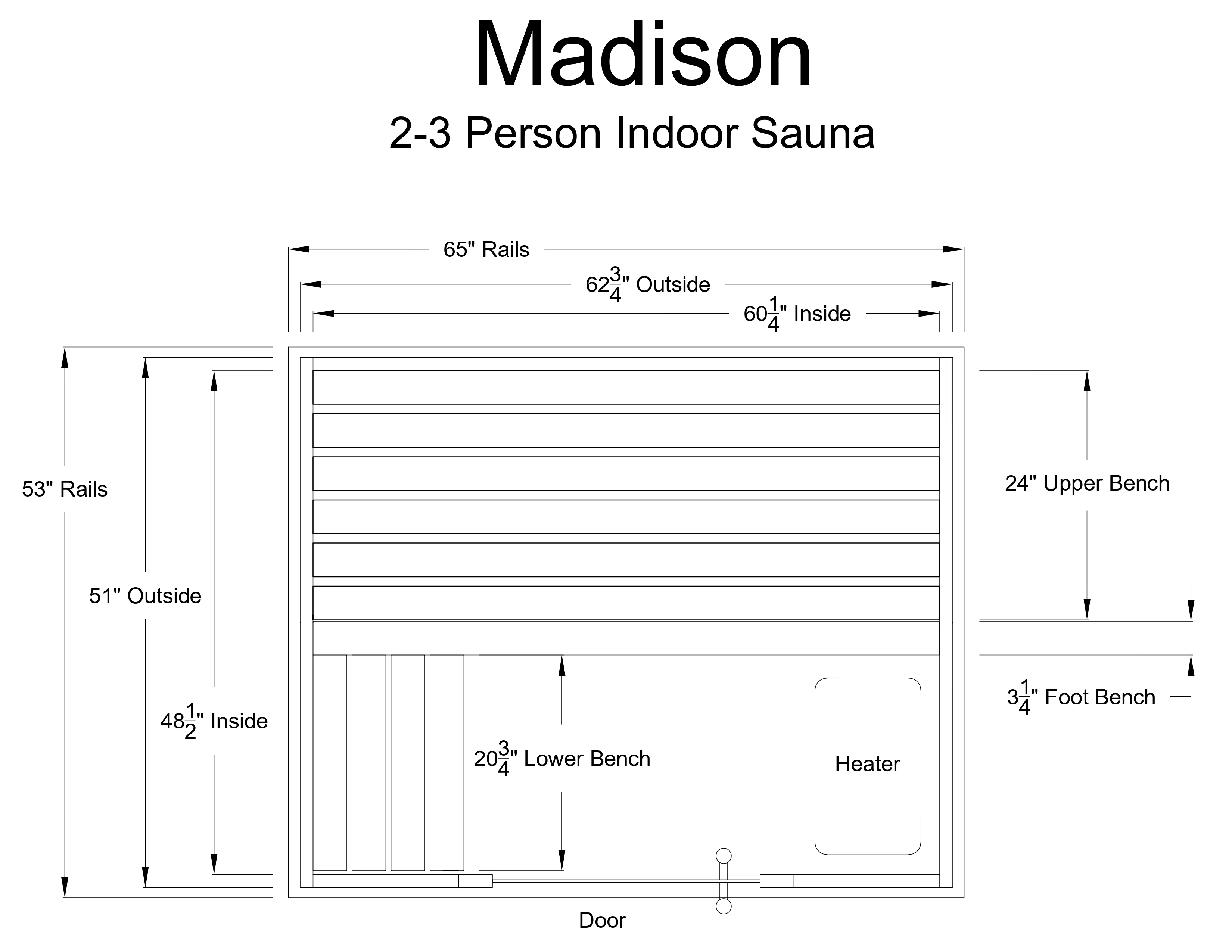 Madison 2-3 Person Indoor Sauna - Image 14