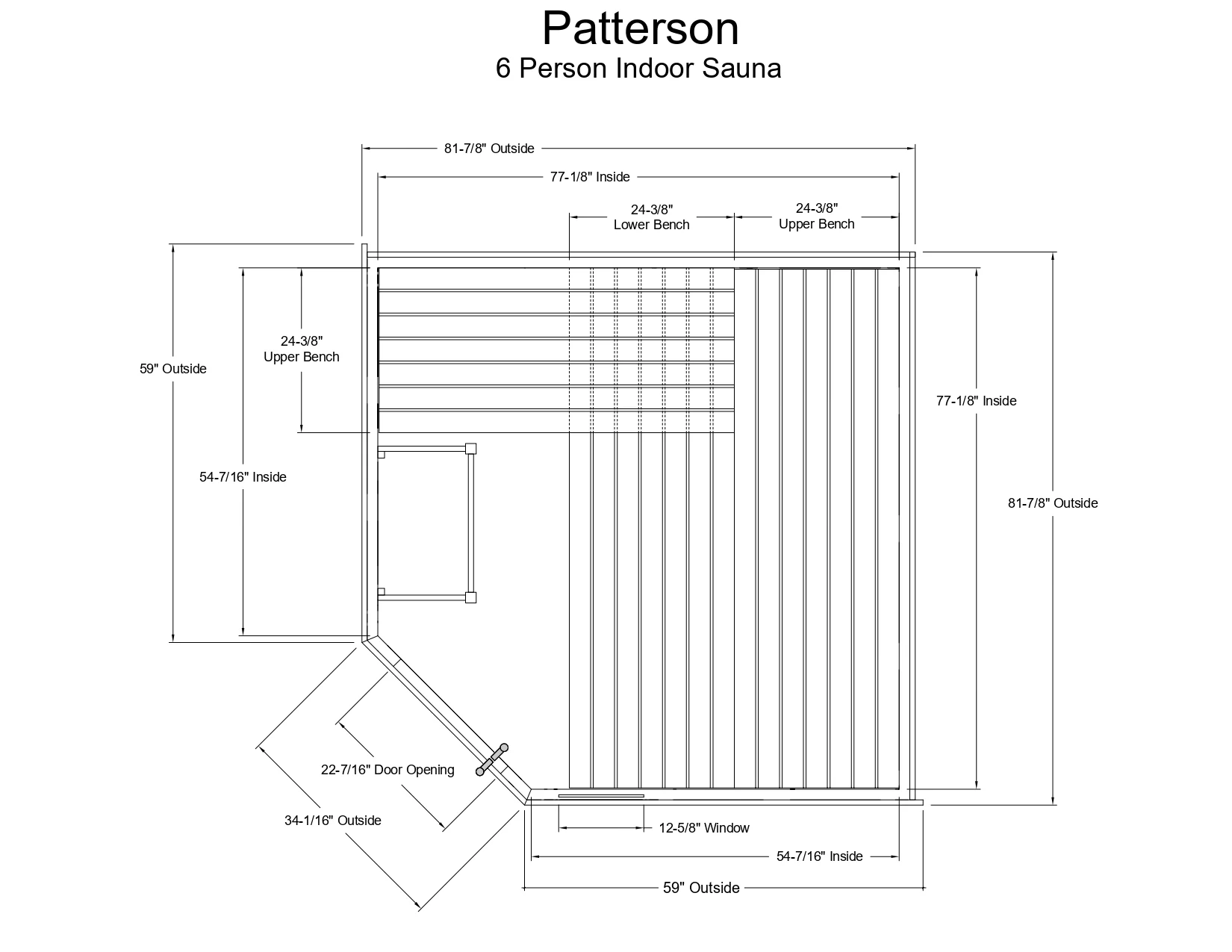 Patterson 6 Person Indoor Sauna - Image 8