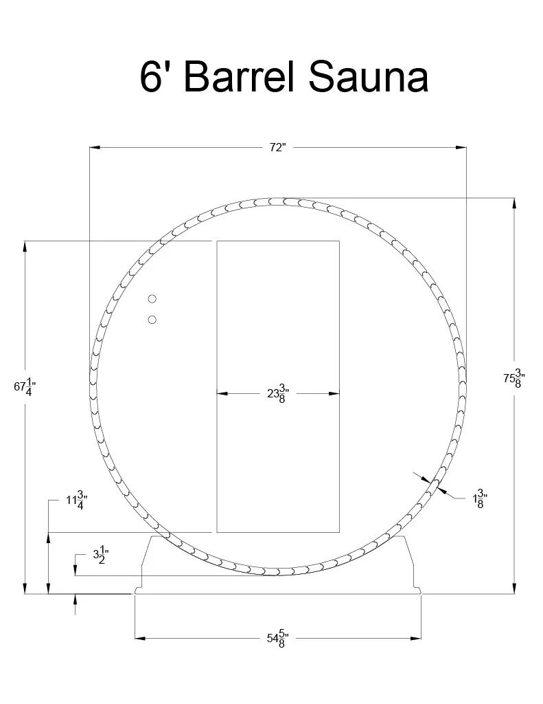 Vienna 2 Person Canopy Barrel Sauna - Image 8
