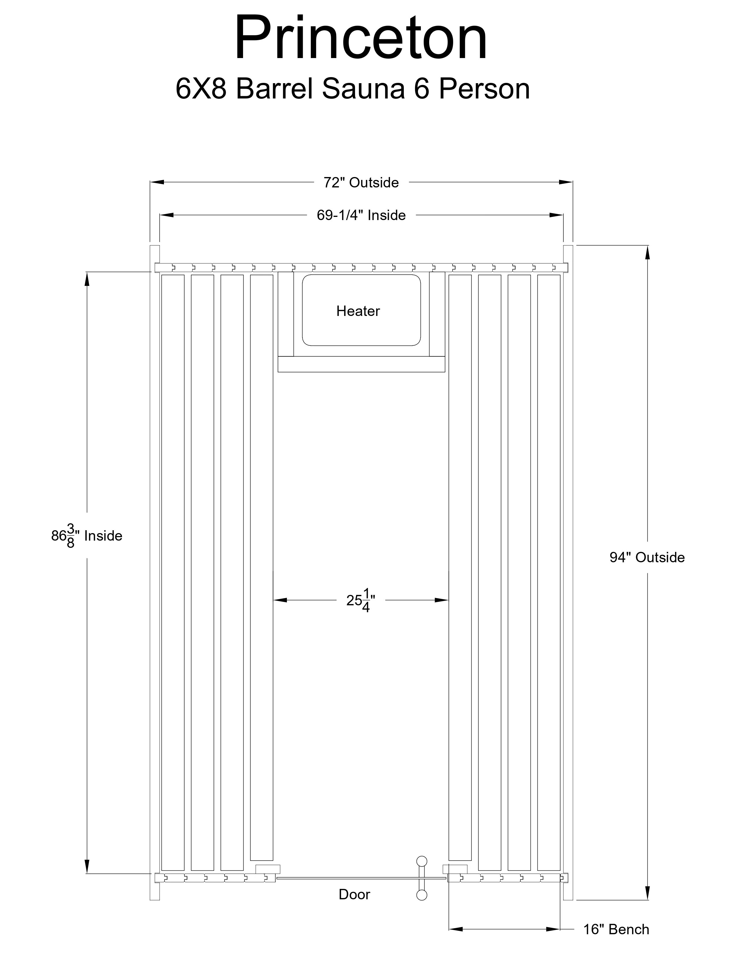 Princeton 6 Person Barrel Sauna - Image 7