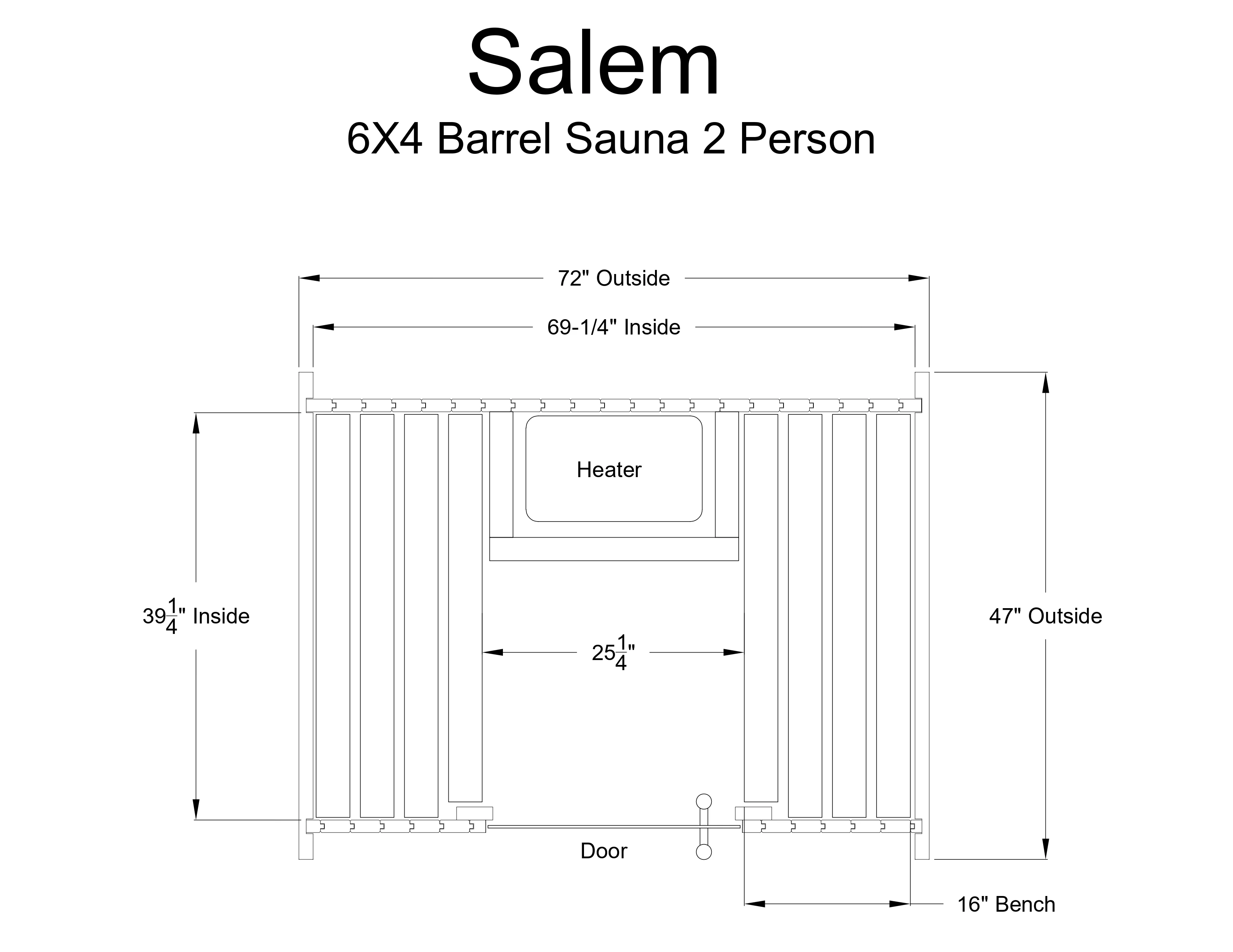 Salem 2 Person Barrel Sauna - Image 7