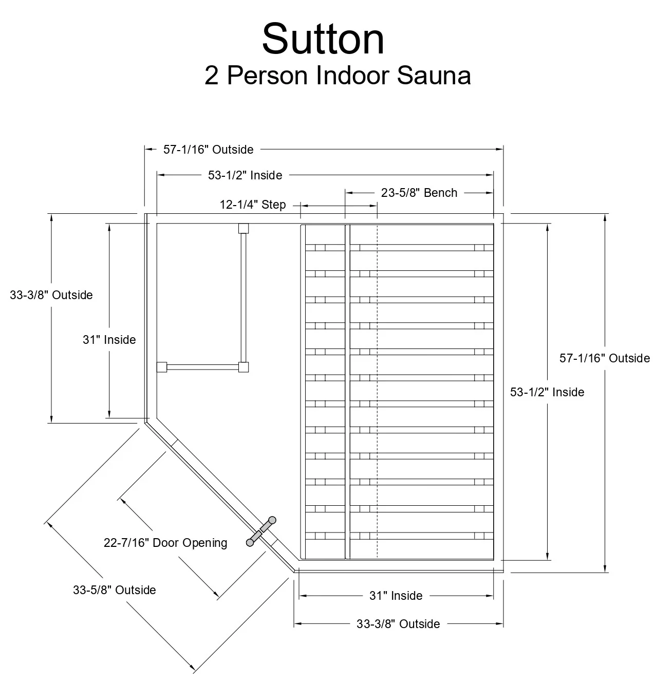 Sutton 2-person Indoor Sauna - Image 9
