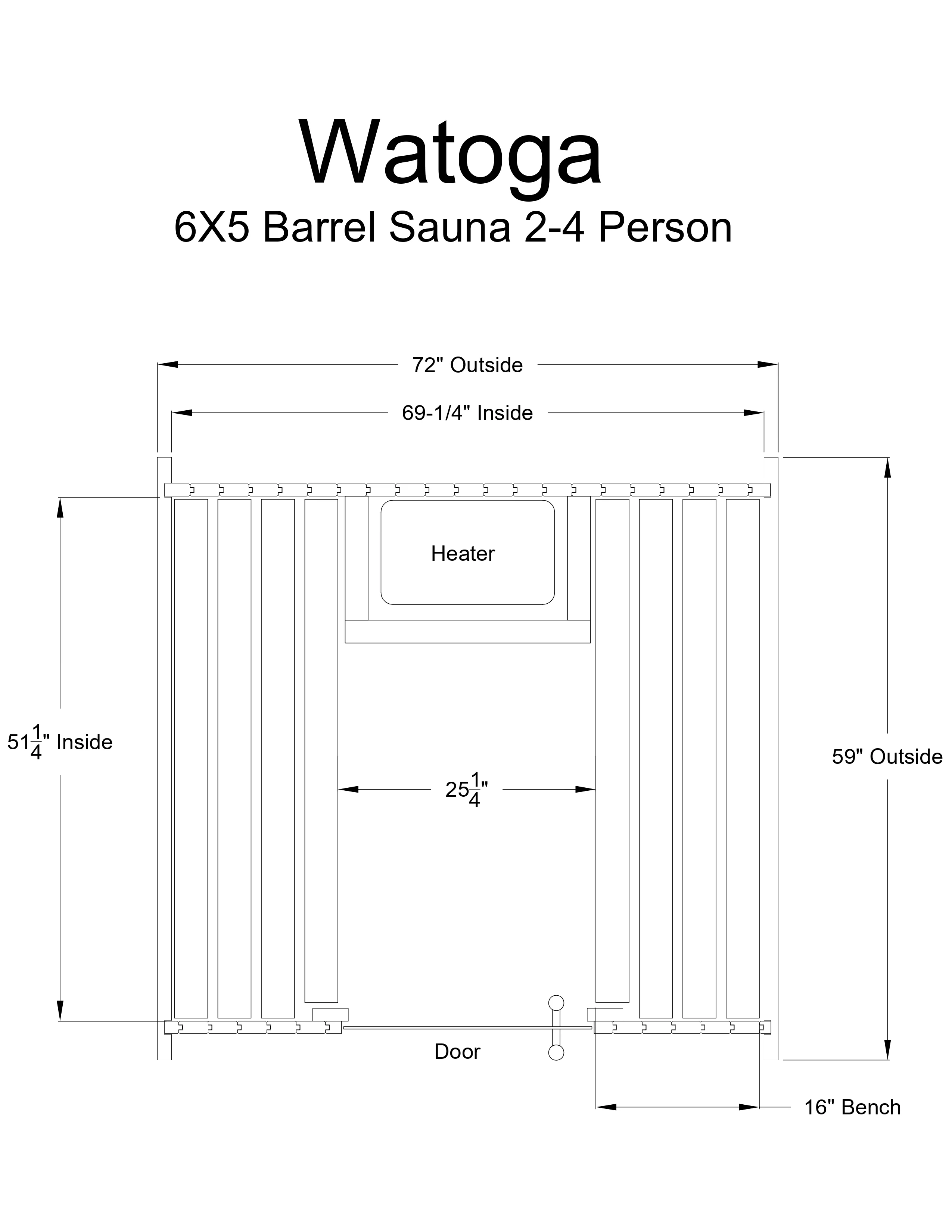 Watoga 2-4 Person Barrel Sauna - Image 8