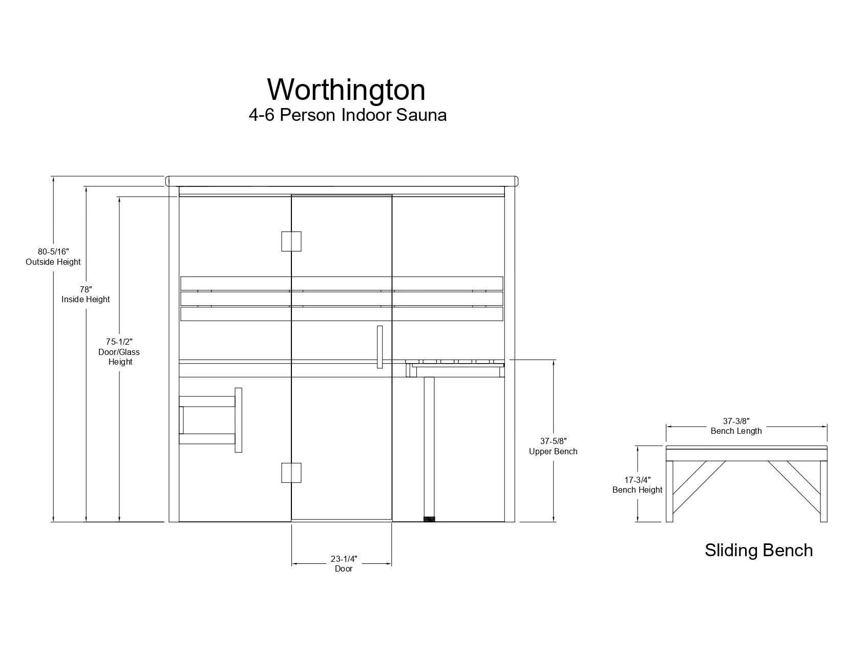 Worthington 4-6 Person Indoor Sauna - Image 9